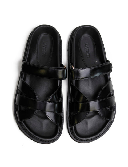 La Tribe | Olive Slide - Black