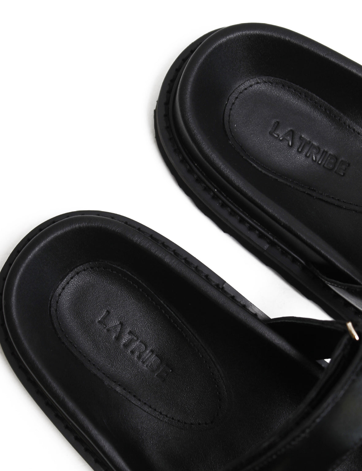 La Tribe | Olive Slide - Black
