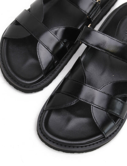 La Tribe | Olive Slide - Black