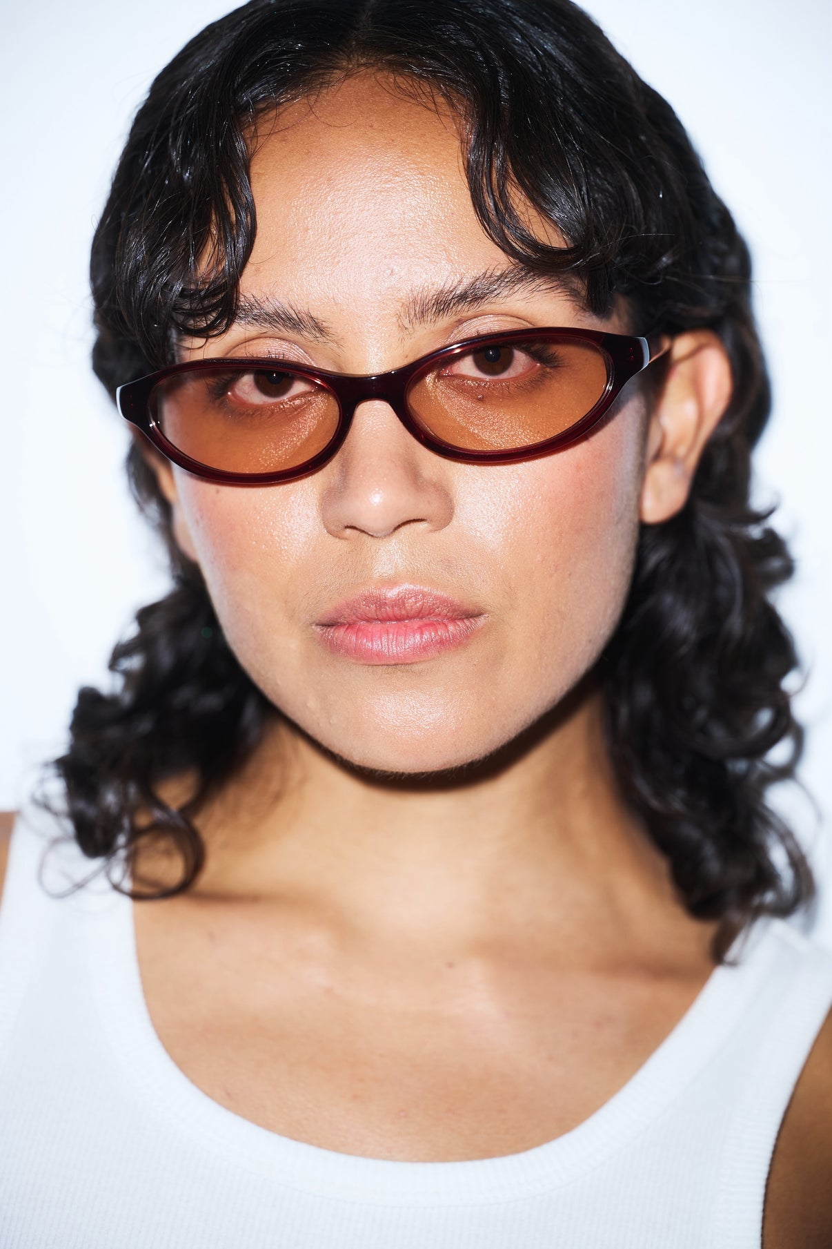 Flatlist | Olympia - Crystal Burgundy / Solid Peach Lens