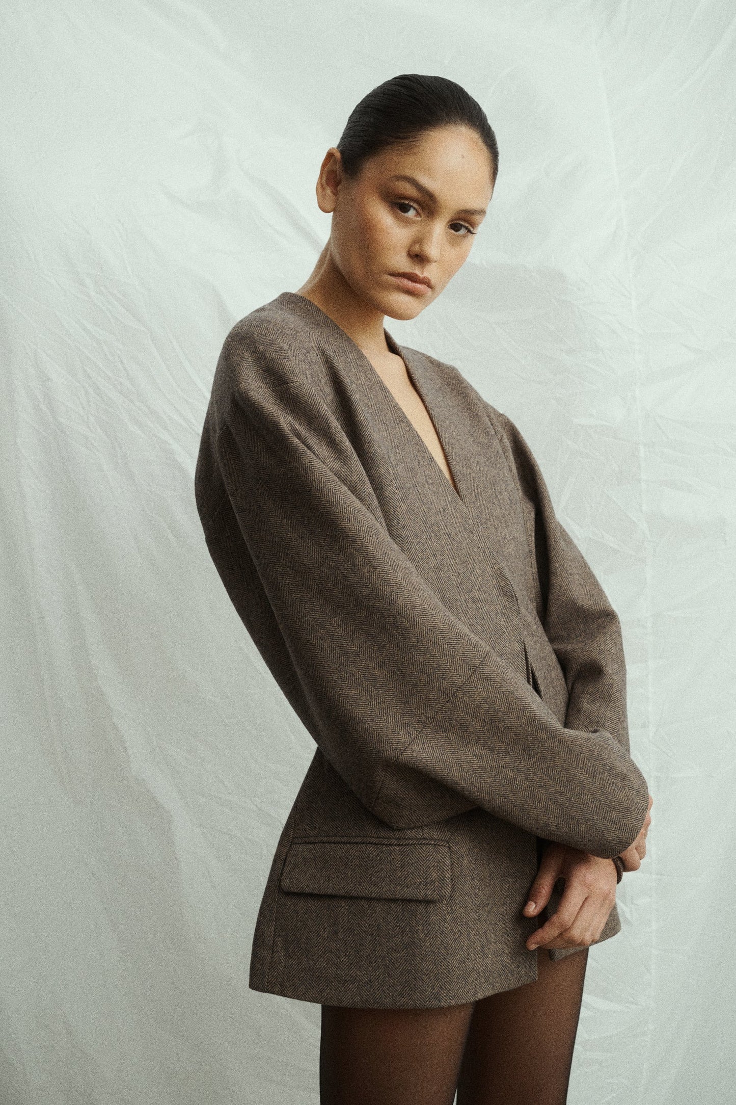 One Of Others | Luca Blazer - Brown / Black