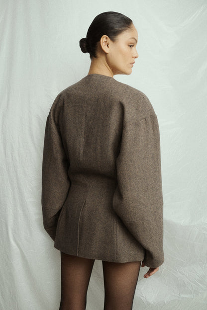 One Of Others | Luca Blazer - Brown / Black