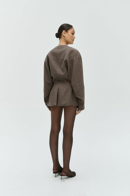 One Of Others | Luca Blazer - Brown / Black