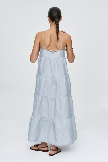 Marle | Ophelia Dress - Bleu Stripe