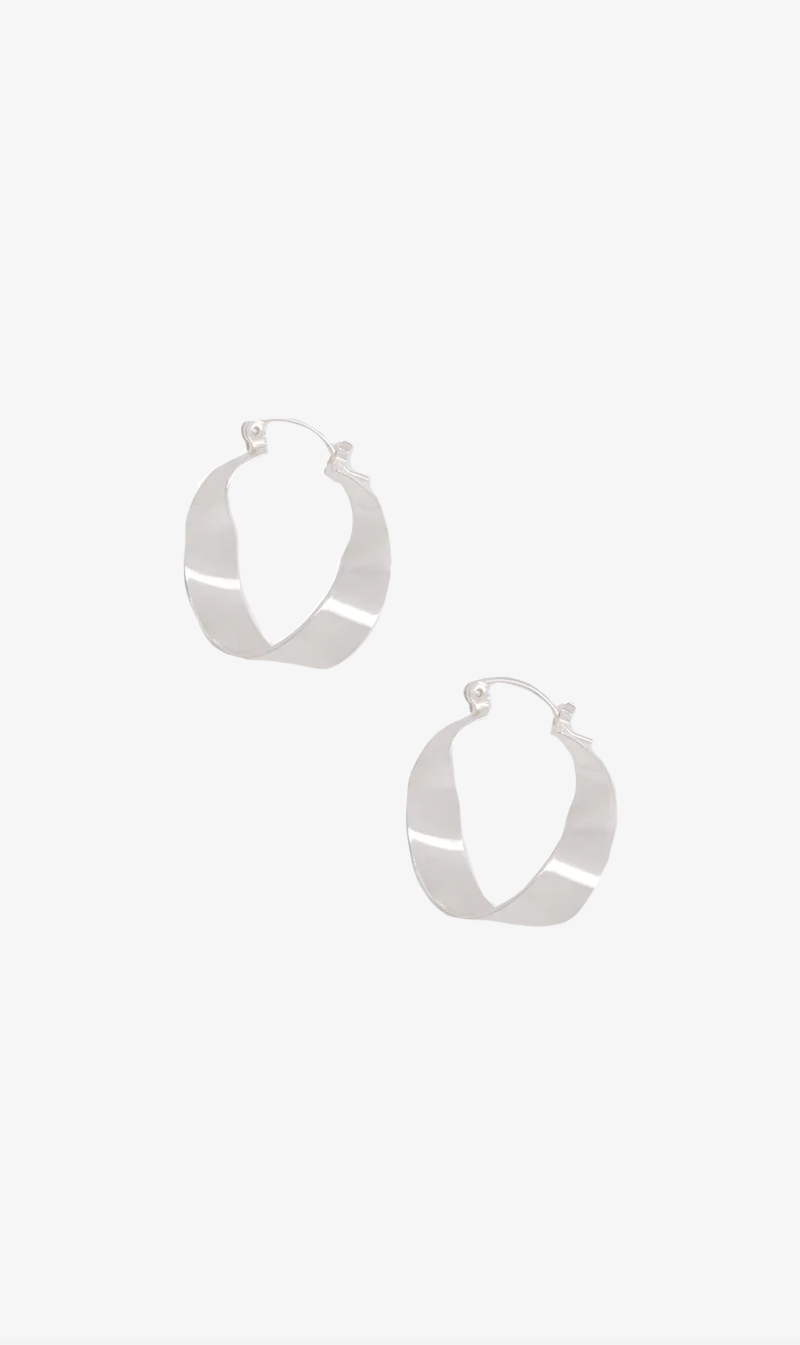 La Tribe | Ribbon Hoop - Silver