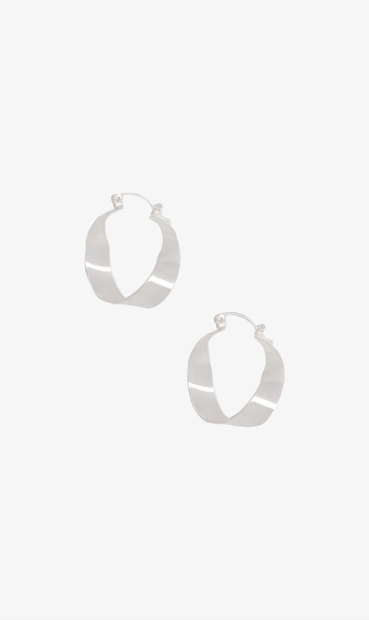 La Tribe | Ribbon Hoop - Silver