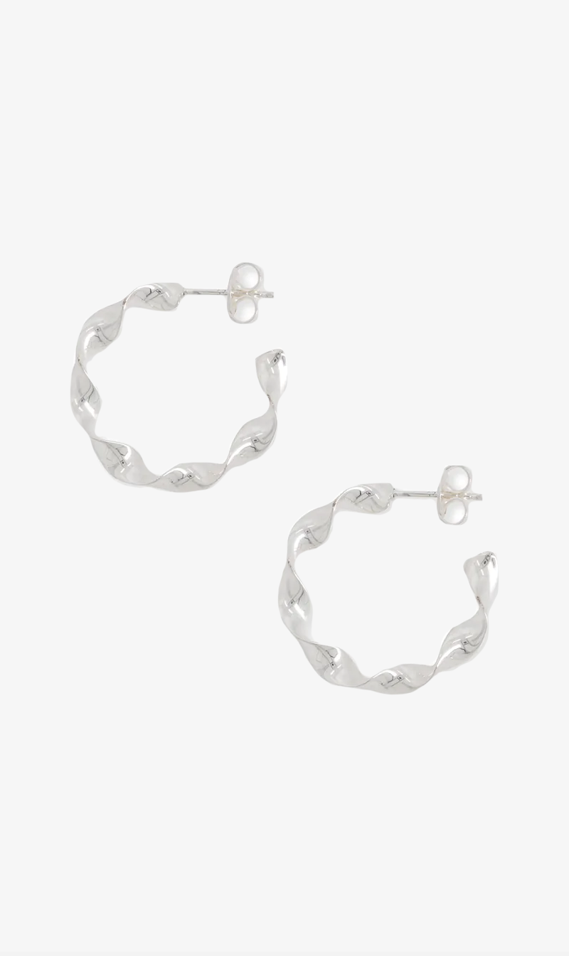 La Tribe | Twisted Hoop Medium - Silver