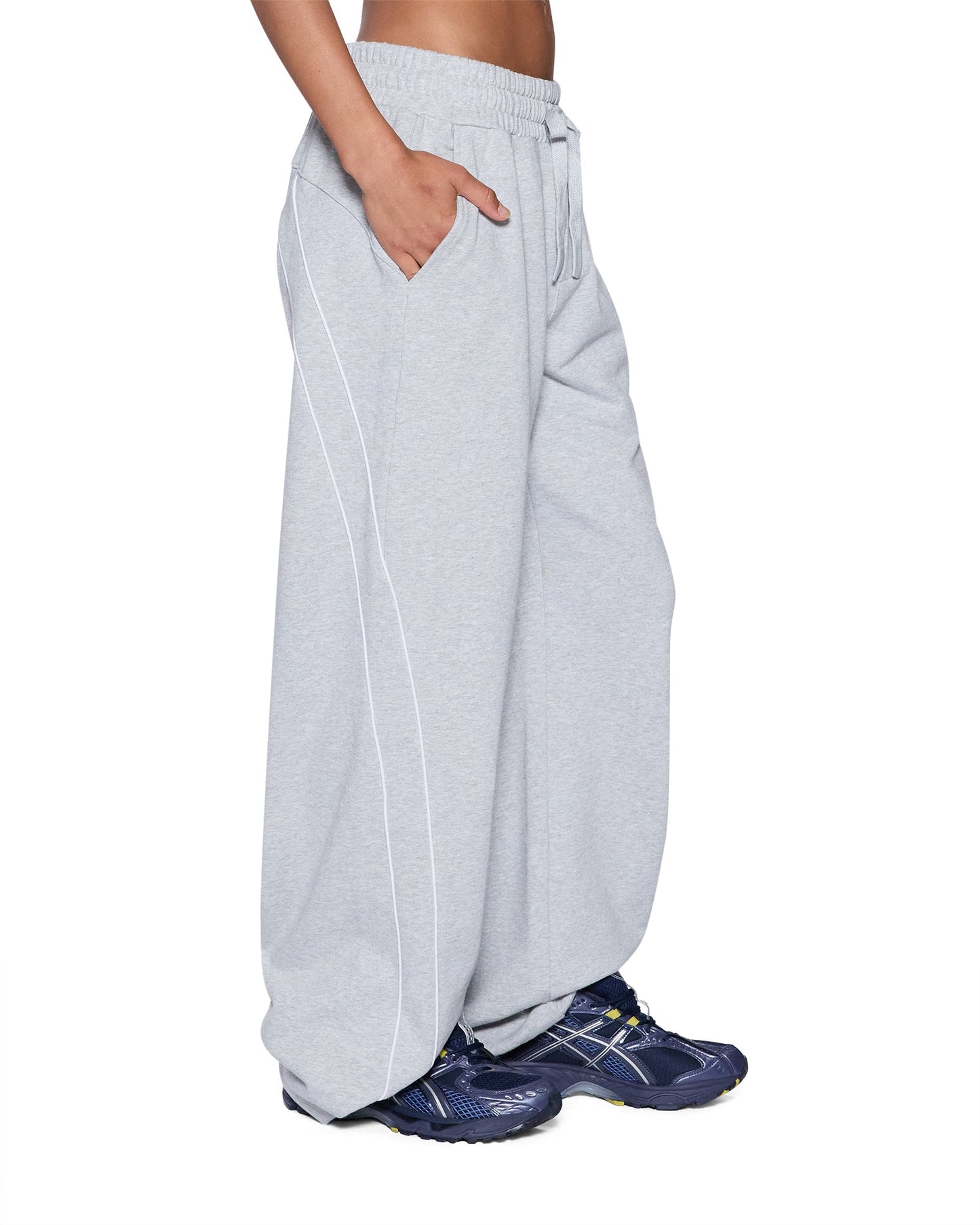 Ksubi | Carter Wide Trakpant - Grey Marle