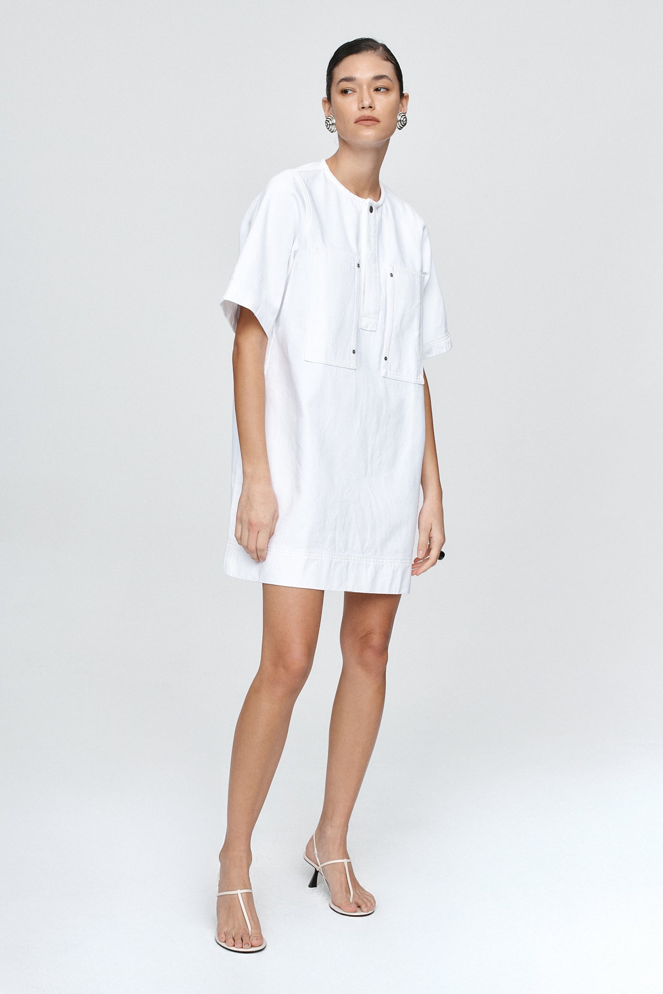 Marle | Patch Pocket Dress - Blanc