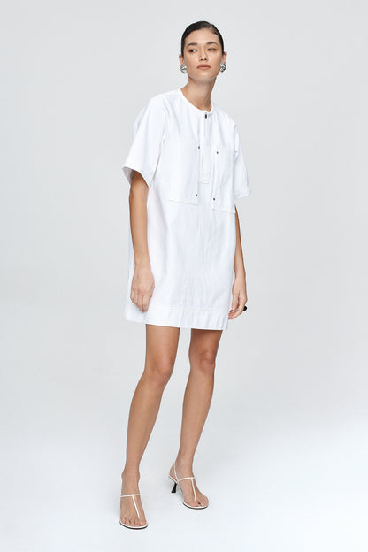 Marle | Patch Pocket Dress - Blanc
