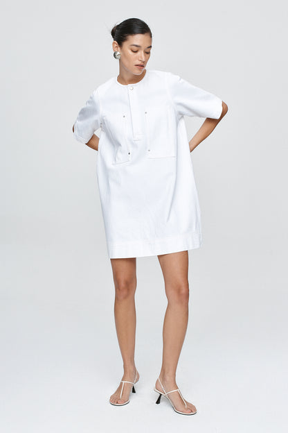 Marle | Patch Pocket Dress - Blanc