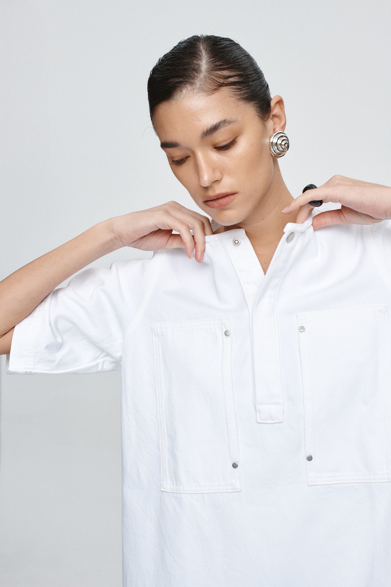 Marle | Patch Pocket Dress - Blanc