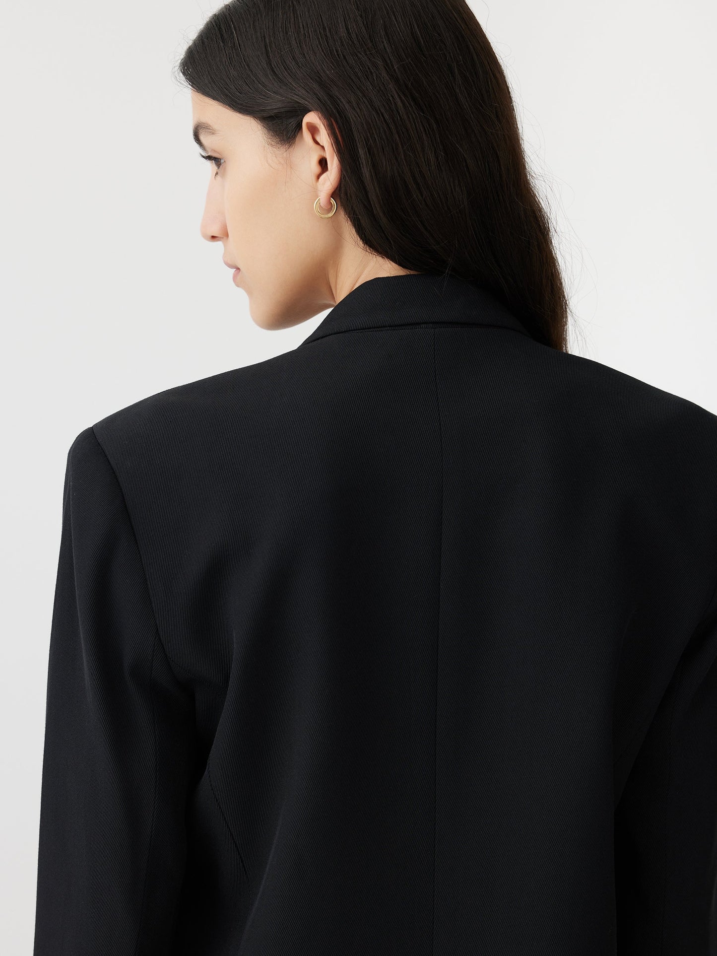 Bassike | Twill Double Breasted Blazer - Black