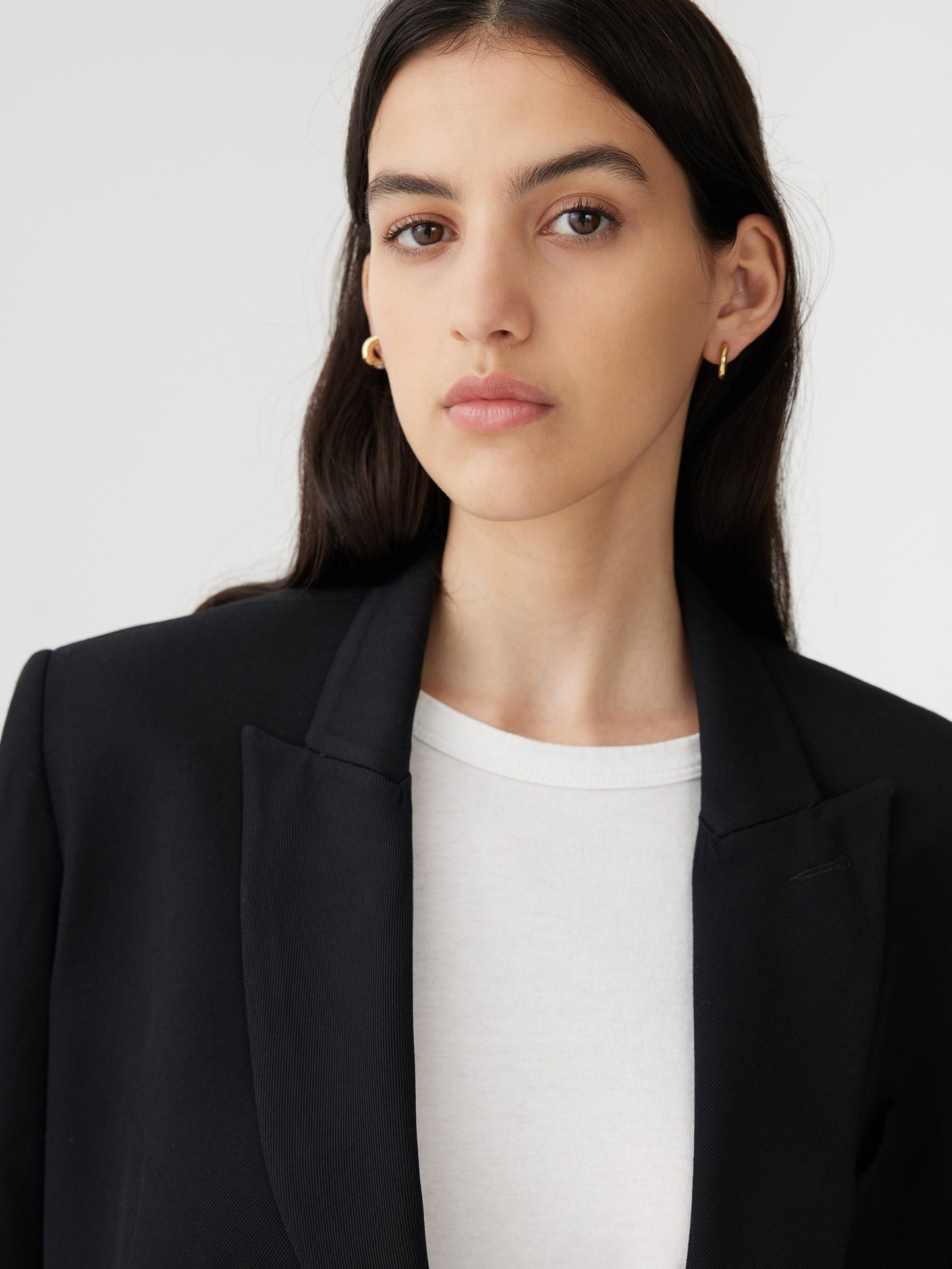 Bassike | Twill Double Breasted Blazer - Black