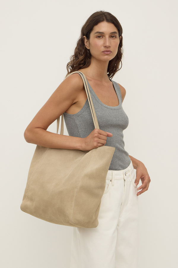 Assembly Label | Paige Suede Tote Bag - Sand