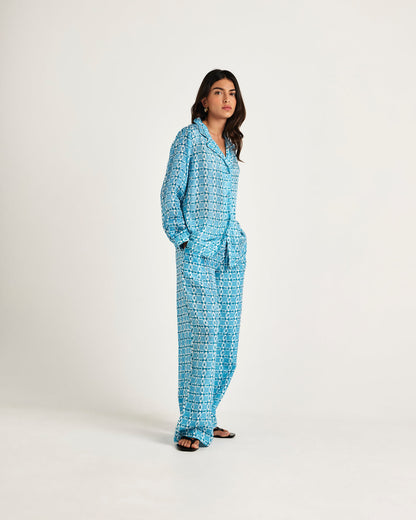 Chameli | Palma Pants - Blue Nazar