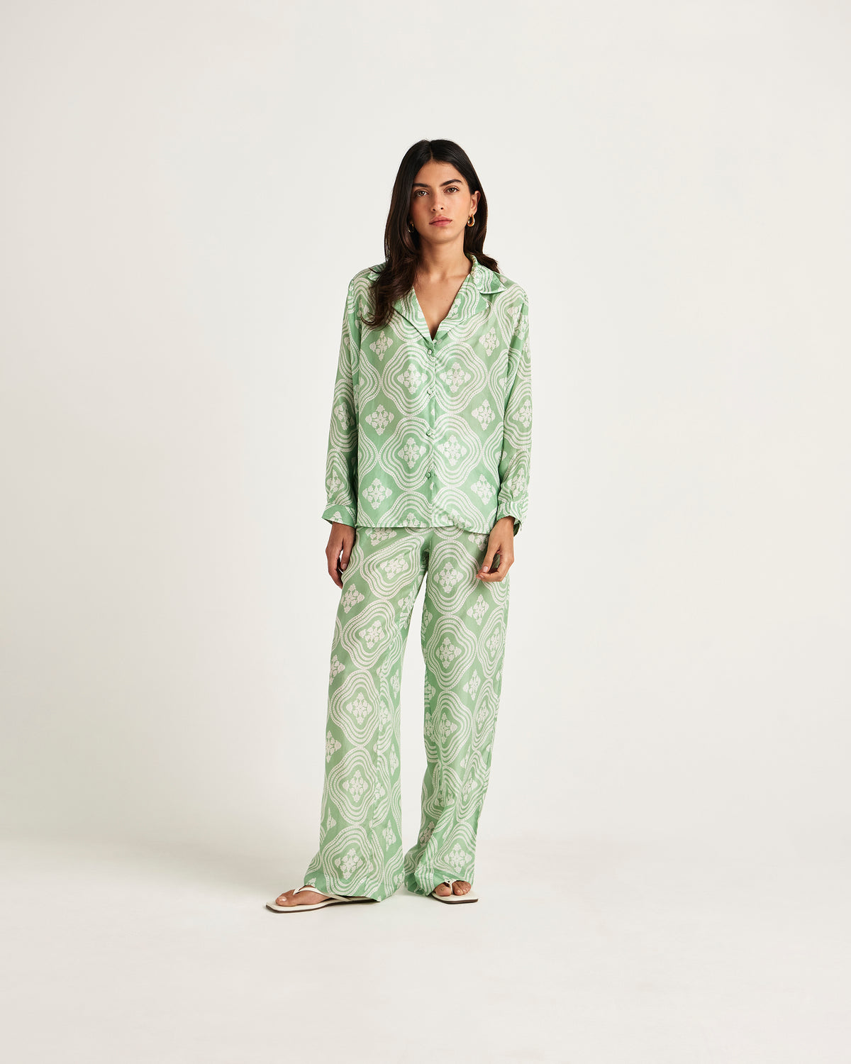 Chameli | Empress Long Sleeve Shirt - Wavy Meadow