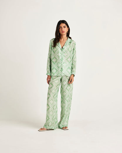 Chameli | Empress Long Sleeve Shirt - Wavy Meadow