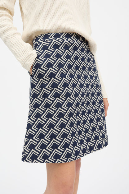 Skall Studio | Paula Skirt - Navy/Beige