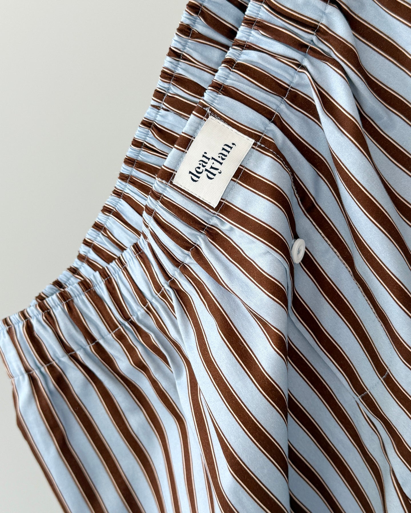 Dear Dylan | Riviera Stripe Boxer Short - Azul/Crème/Umber