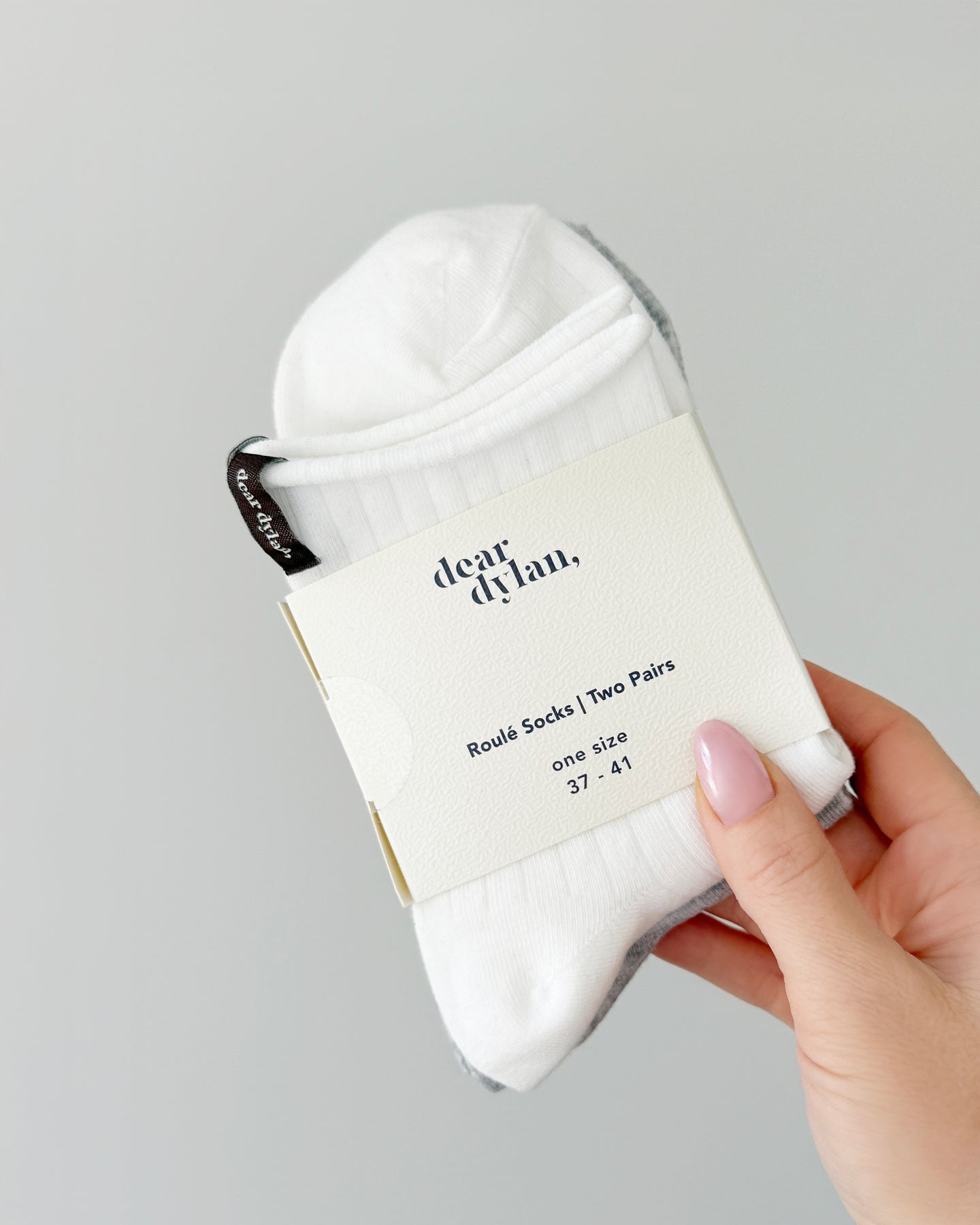 Dear Dylan | Roulé Sock Set - Blanc/GreyMarle