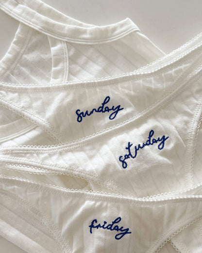 Dear Dylan | Weekend Thong Trio - White