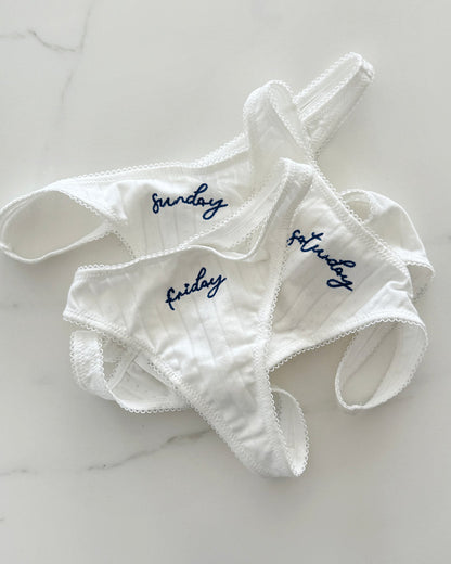 Dear Dylan | Weekend Thong Trio - White