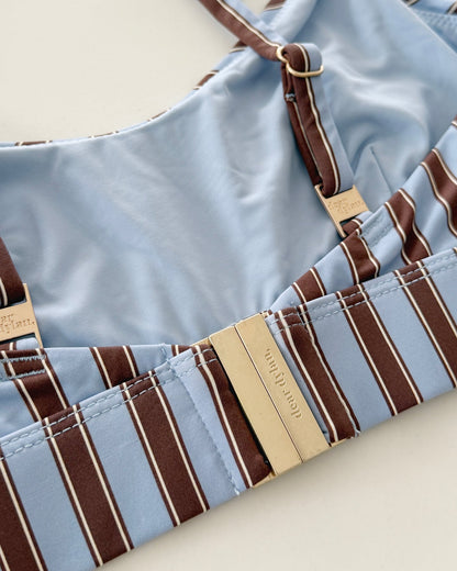 Dear Dylan | Swim Crop - Riviera Stripe