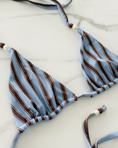 Dear Dylan | Petite Tie Top - Riviera Stripe