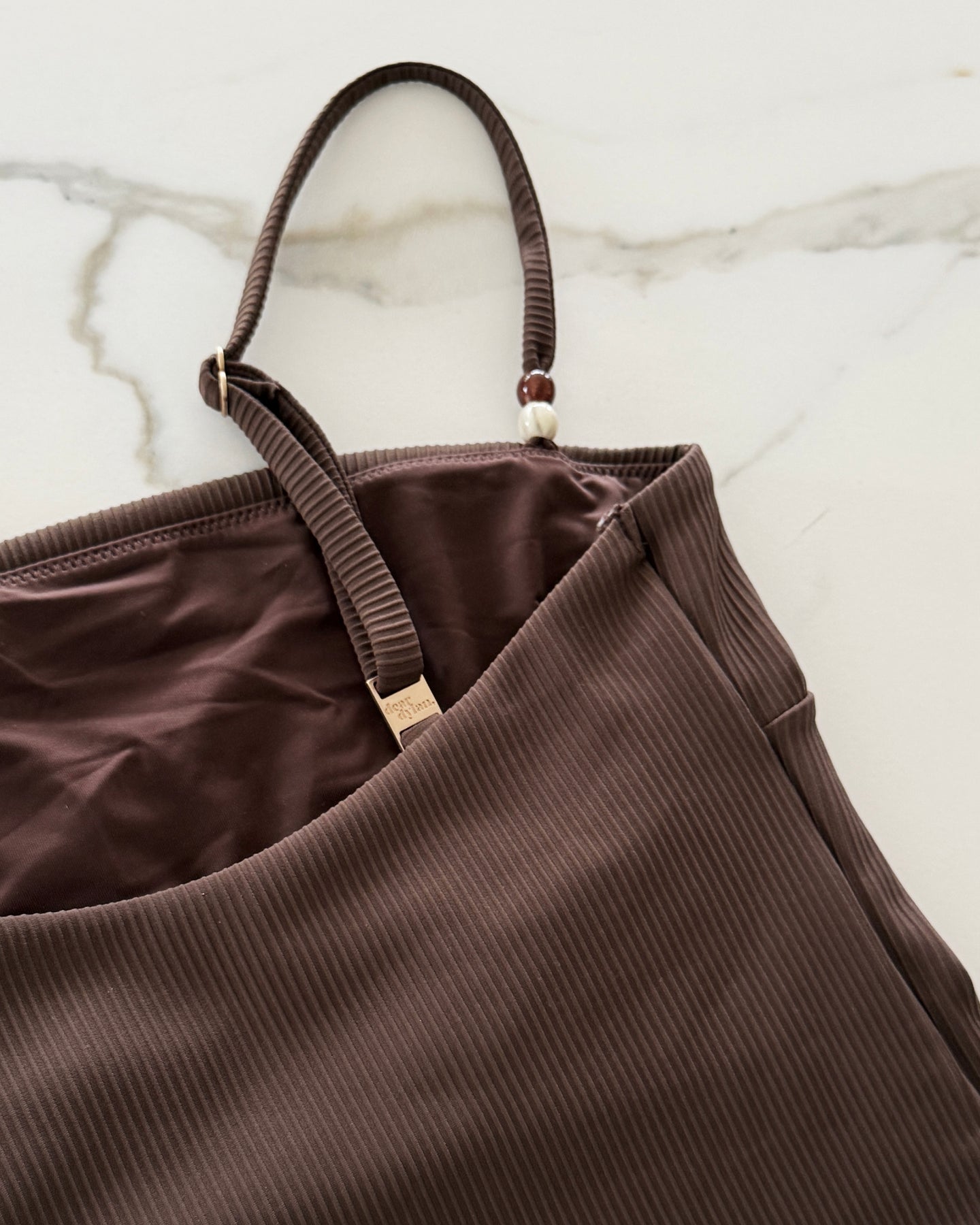 Dear Dylan | Swim One Piece - Umber Rib