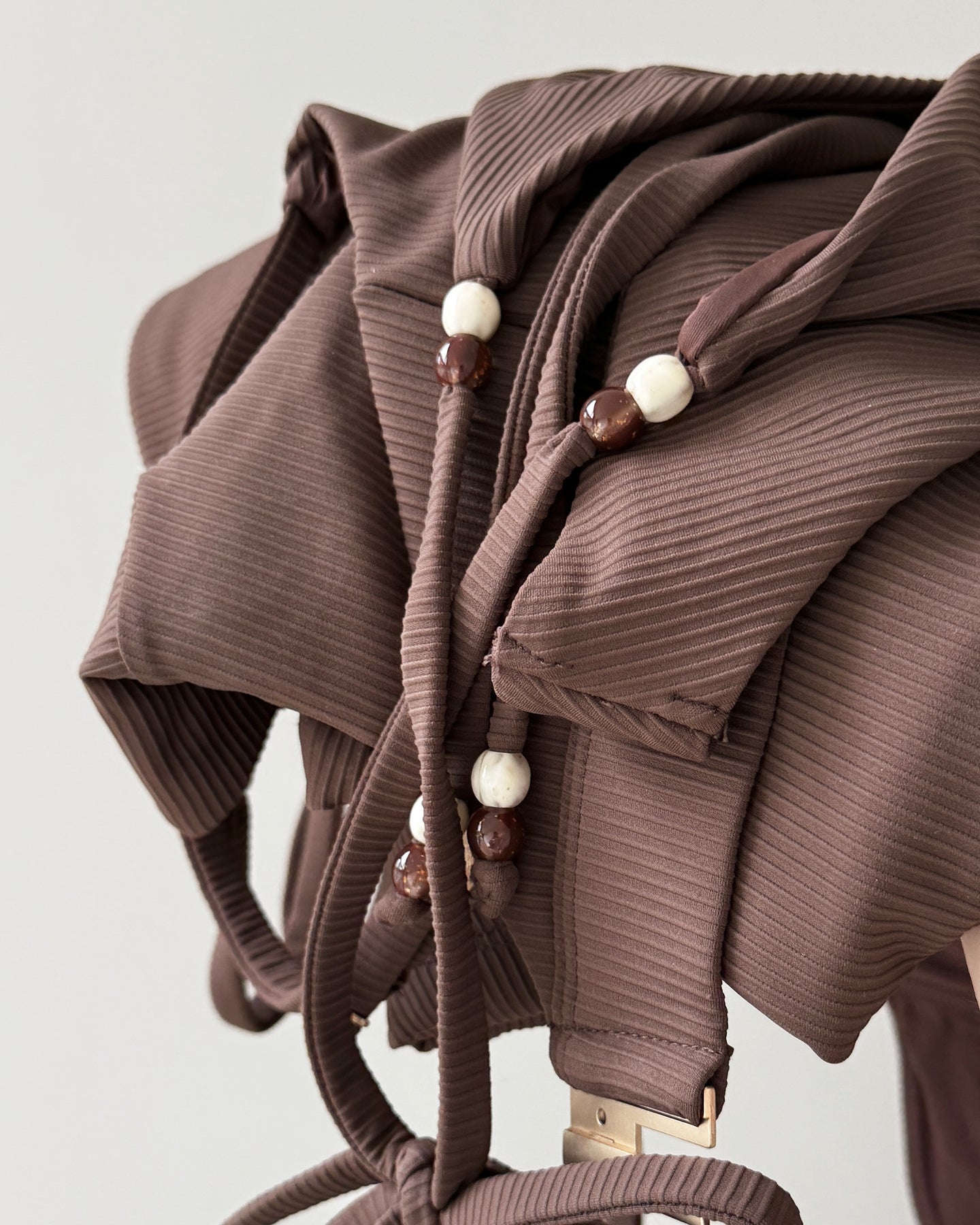 Dear Dylan | High Rise Swim Brief - Umber Rib