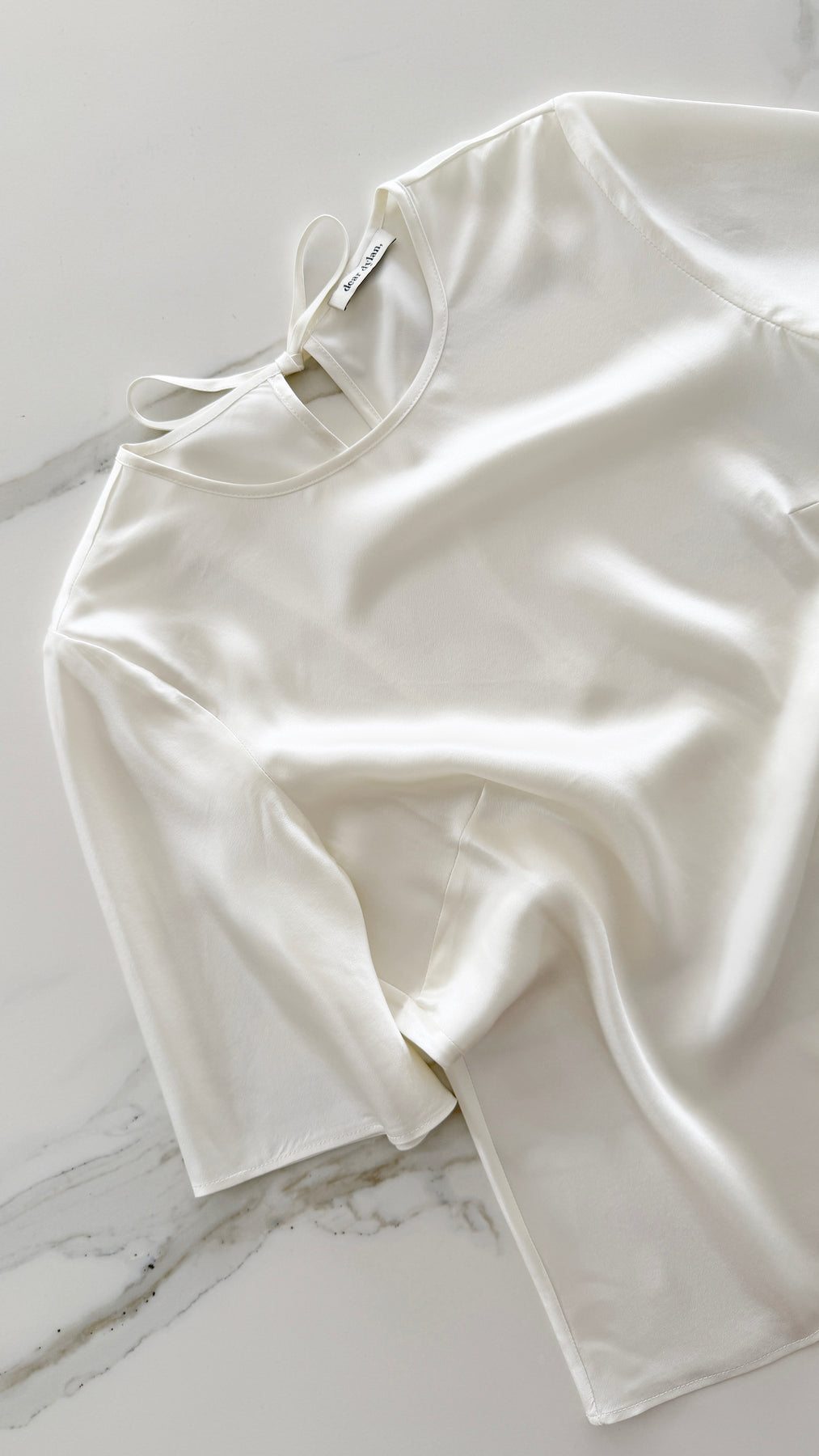 Dear Dylan | Silk Bias Tee - Ivory