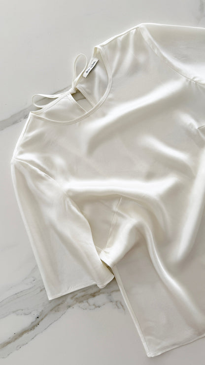 Dear Dylan | Silk Bias Tee - Ivory