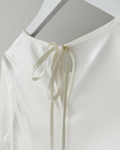 Dear Dylan | Silk Bias Tee - Ivory