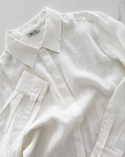 Dear Dylan | Sundown Shirt - Ivory Linen