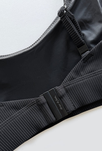 Dear Dylan | Swim Crop - Noir Rib