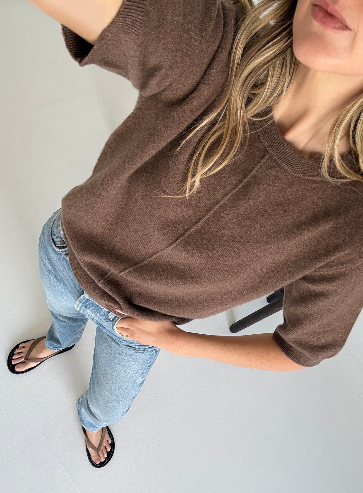 Dear Dylan | Cashmere Tee - Nutmeg