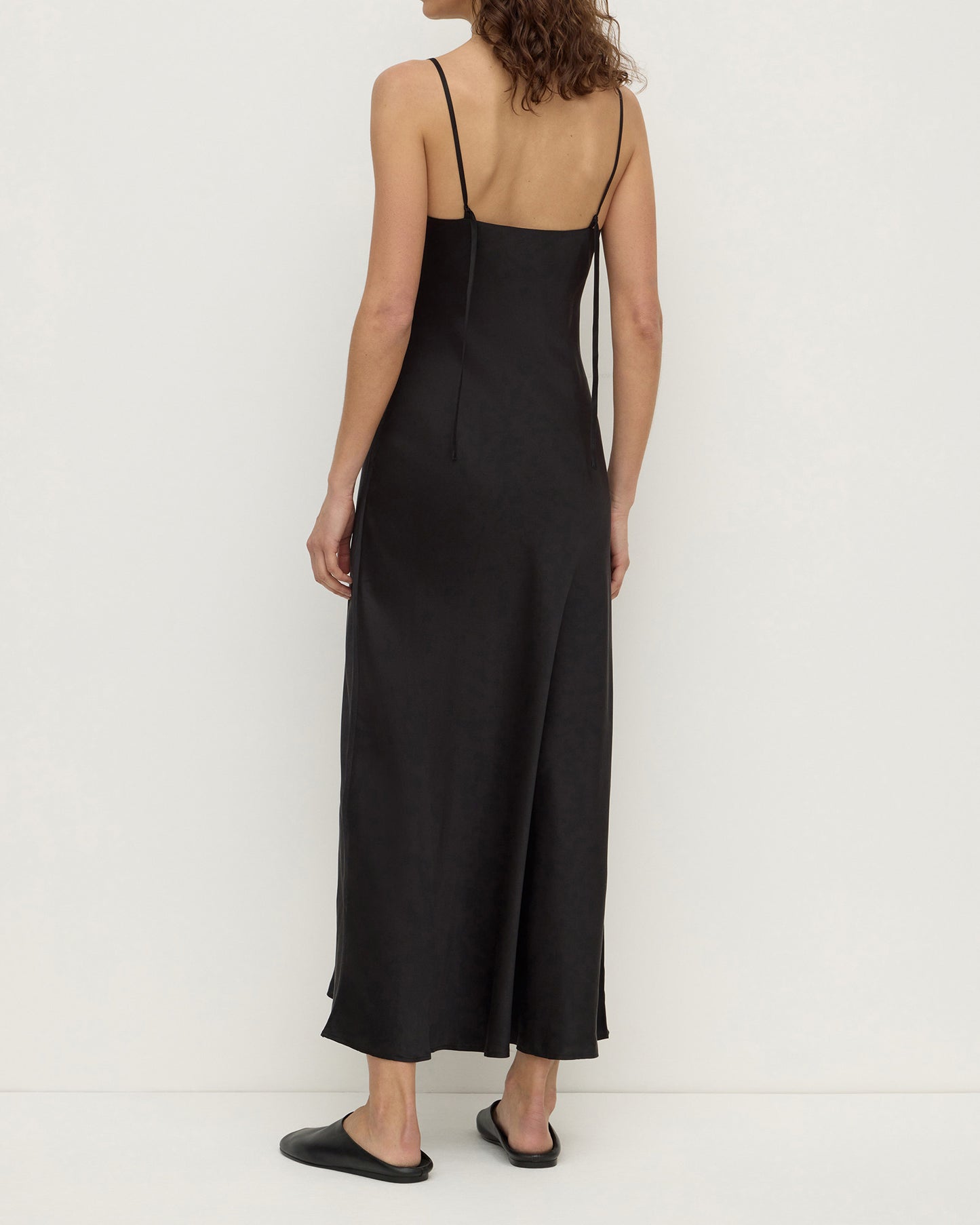 Assembly Label | Pippa Silk Bias Slip Dress - Black