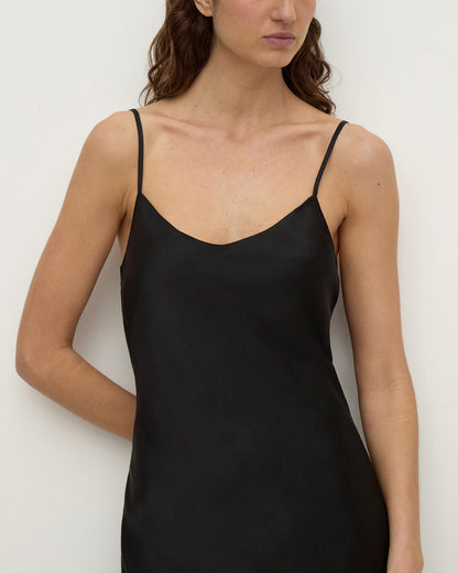 Assembly Label | Pippa Silk Bias Slip Dress - Black