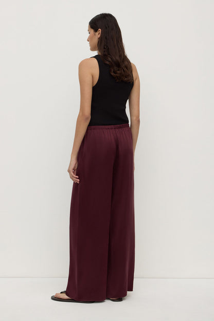 Assembly Label | Pippa Silk Pant - Merlot