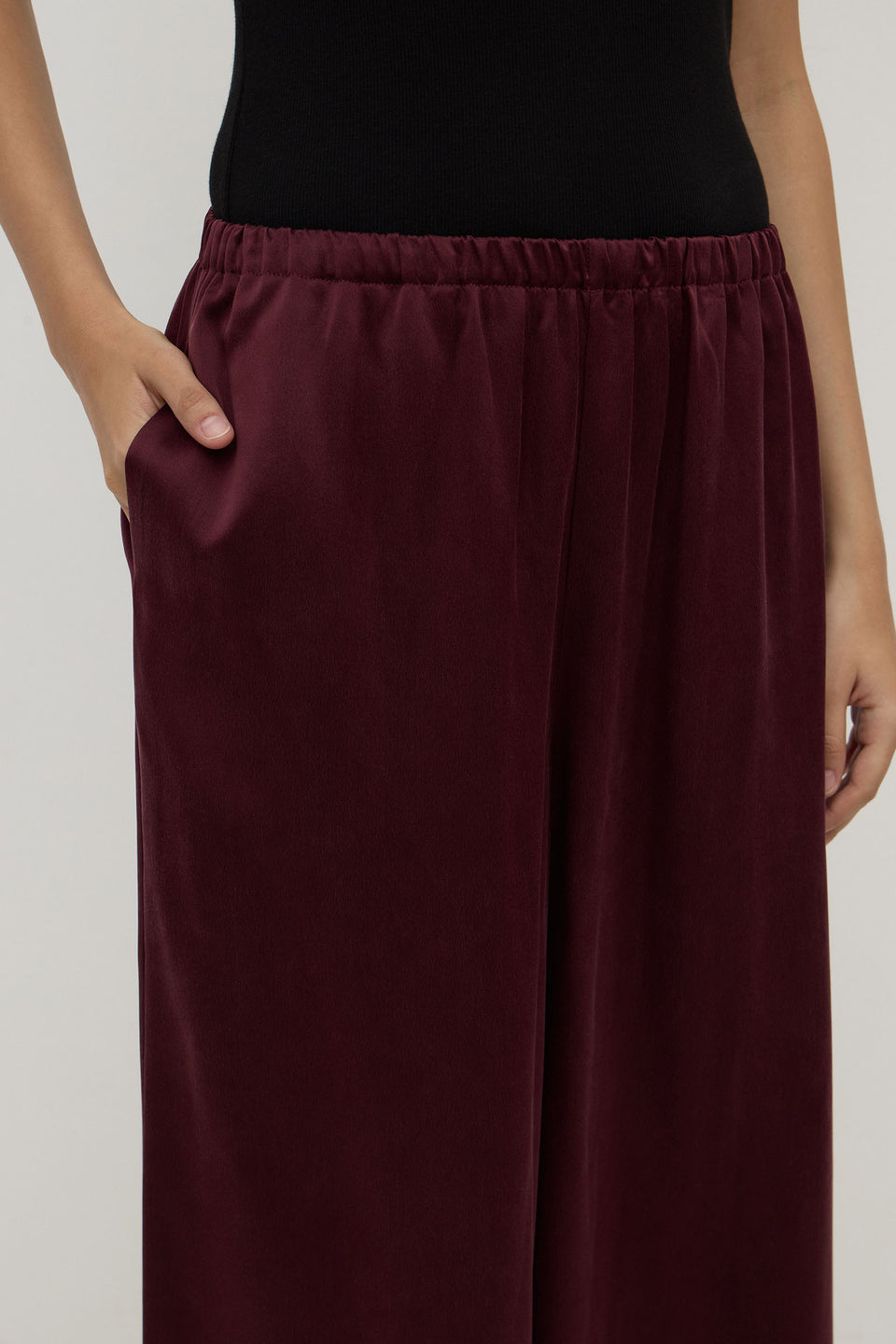 Assembly Label | Pippa Silk Pant - Merlot