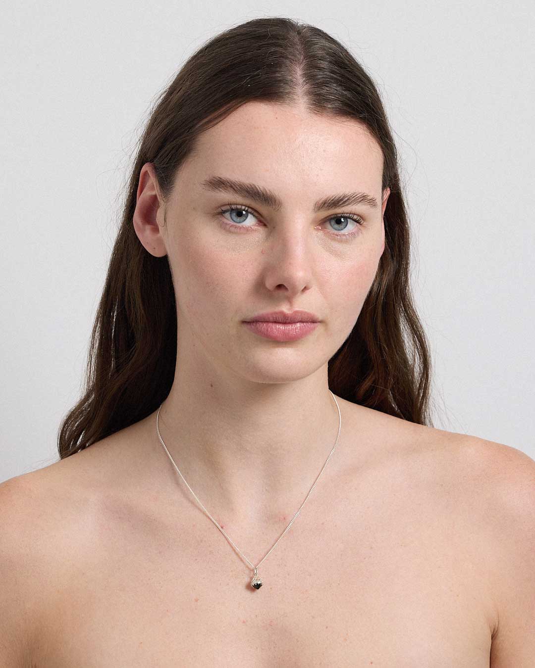 Meadowlark | Protea Charm Necklace - 23k Gold Smoky Quartz