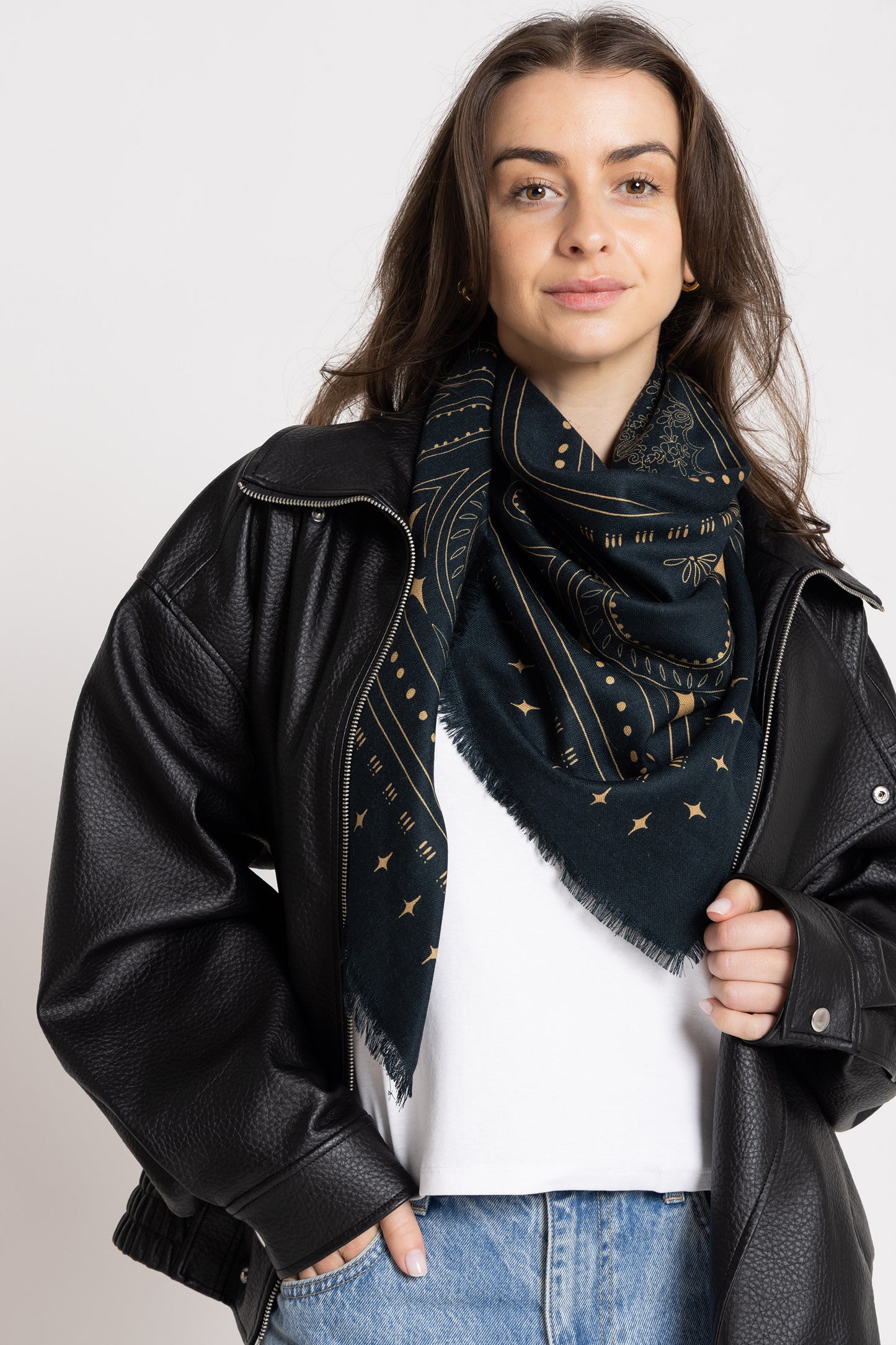 Dark Hampton | The Quin Wool Silk Scarf
