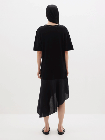 Bassike | Contrast T.Shirt Dress - Black