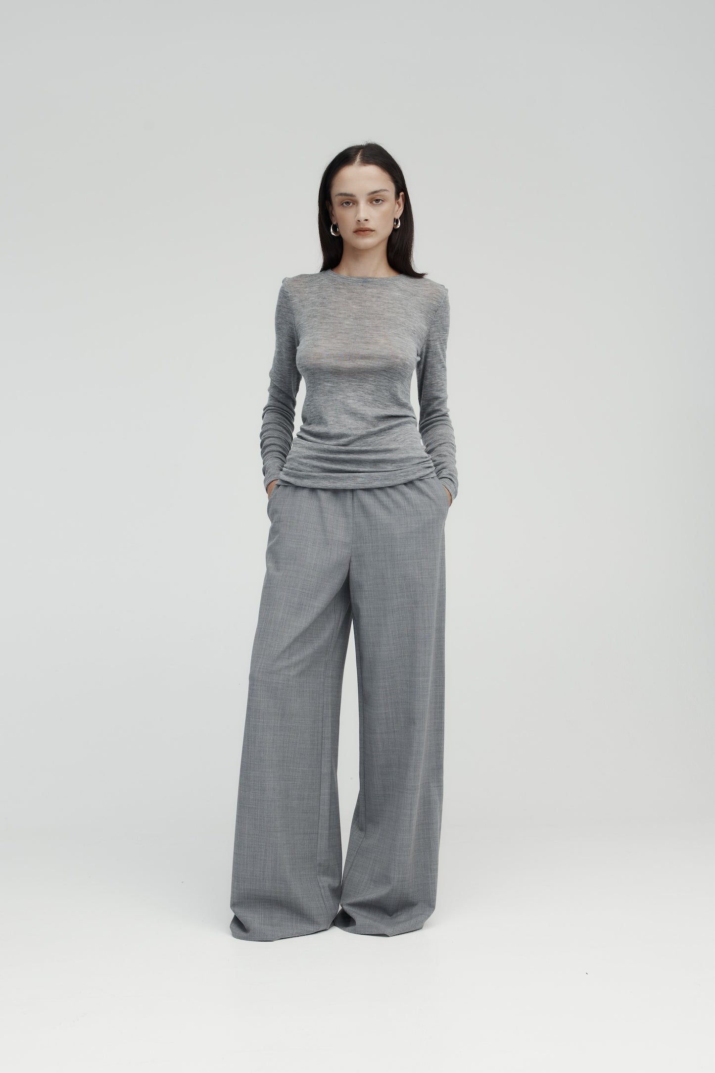 Rebe | Pull On Trouser - Grey