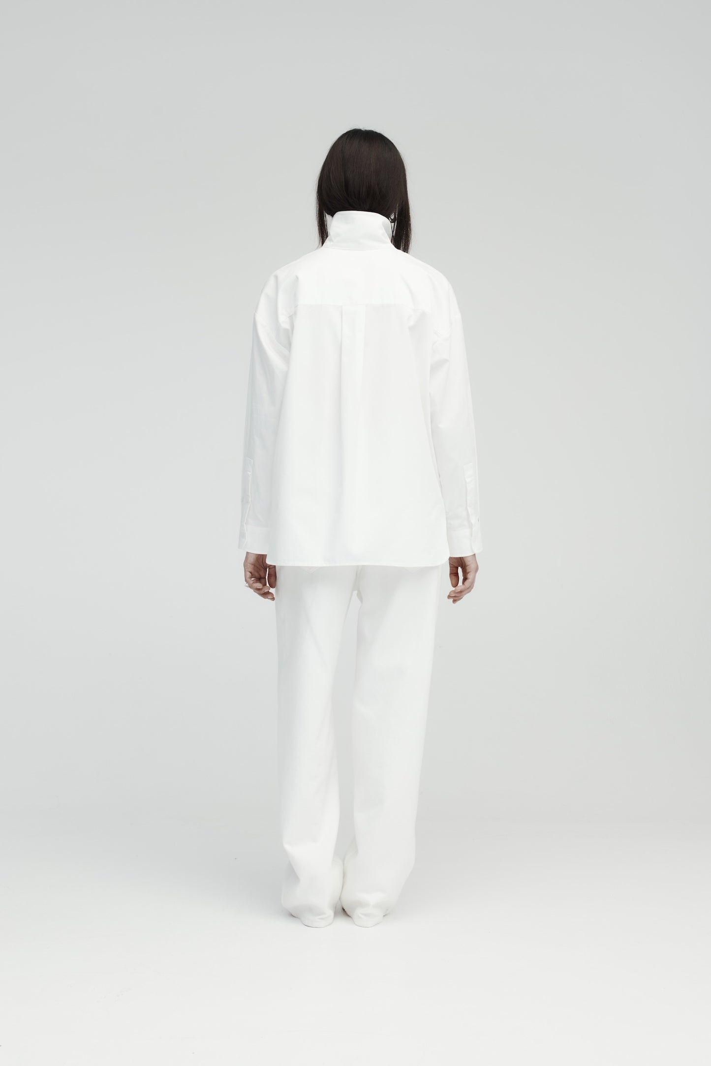 Rebe | Piped Shirt - White