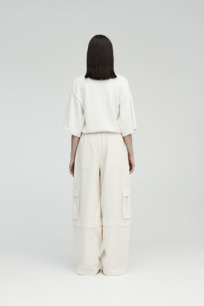 Rebe | Convertible Cargo Trouser - Ecru