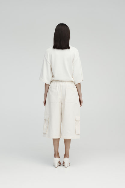Rebe | Convertible Cargo Trouser - Ecru