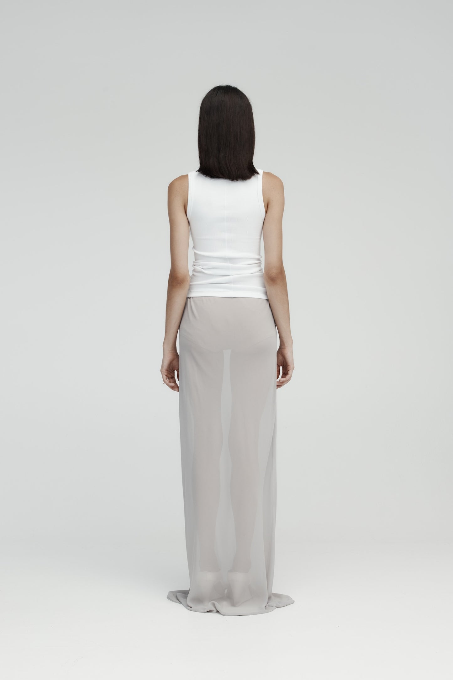 Rebe | Sheer Slip Skirt - Ash