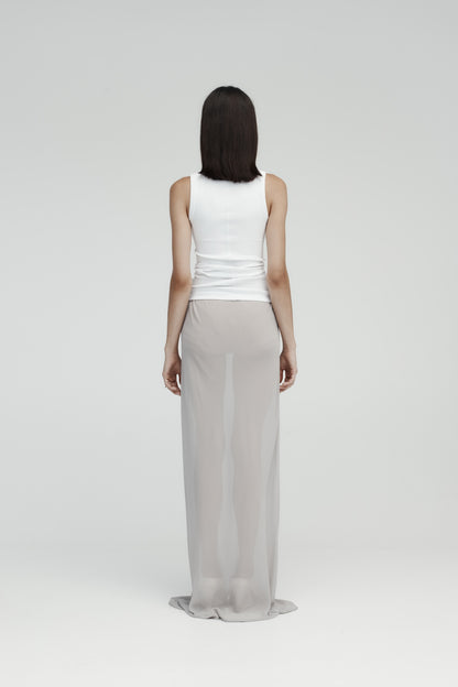 Rebe | Sheer Slip Skirt - Ash